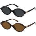 thumbnail image 1 of Retro Oval Sunglasses for Women, Trendy UV400 Protection, 1 of 5