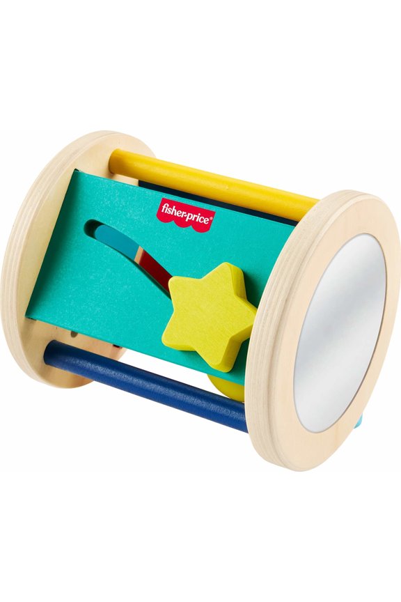 Wooden Crawl After Roller Baby Activity Toy for Sensory & Motor Skills Development