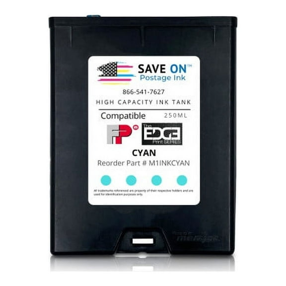 FP Edge M1INKCYAN Compatible High Cap Cyan Ink Tank for Edge, Edge Pro and Double Edge