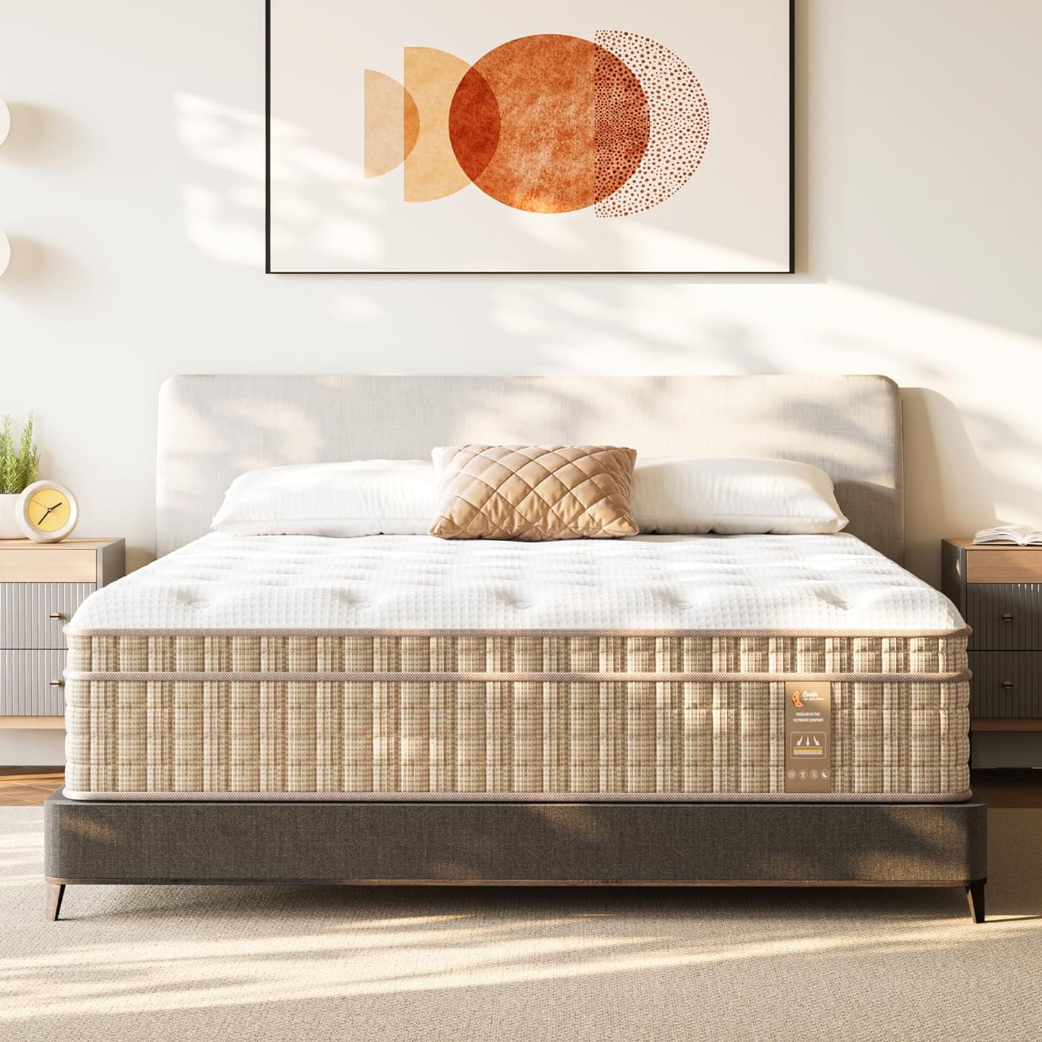 FP FLEXPEDIC Queen Mattress, 14 Inch Hybrid Queen Size Mattress in a