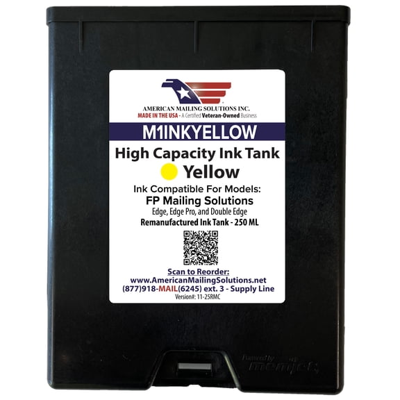 FP M1INKYELLOW Memjet Yellow Ink replacement Ink for FP Edge, FP Edge PRO, FP Double Edge Printer