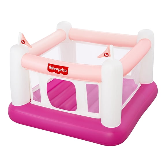 Fisher-Price Pink Bouncesational Indoor Inflatable Bouncer with Built-In Pump