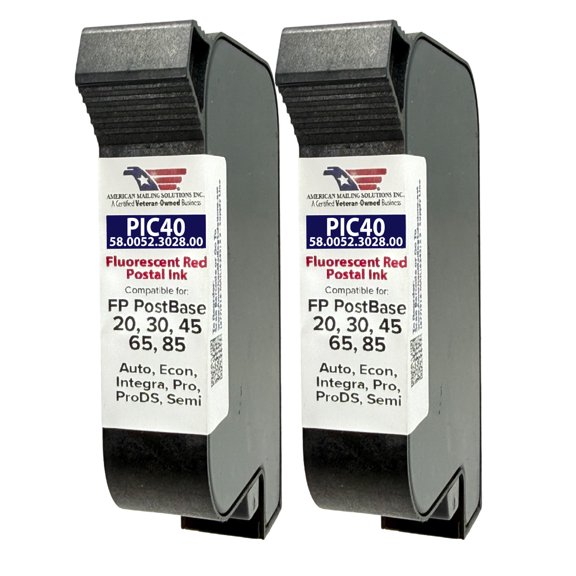 FP PostBase PIC40 Fluorescent Red Compatible Ink Cartridge