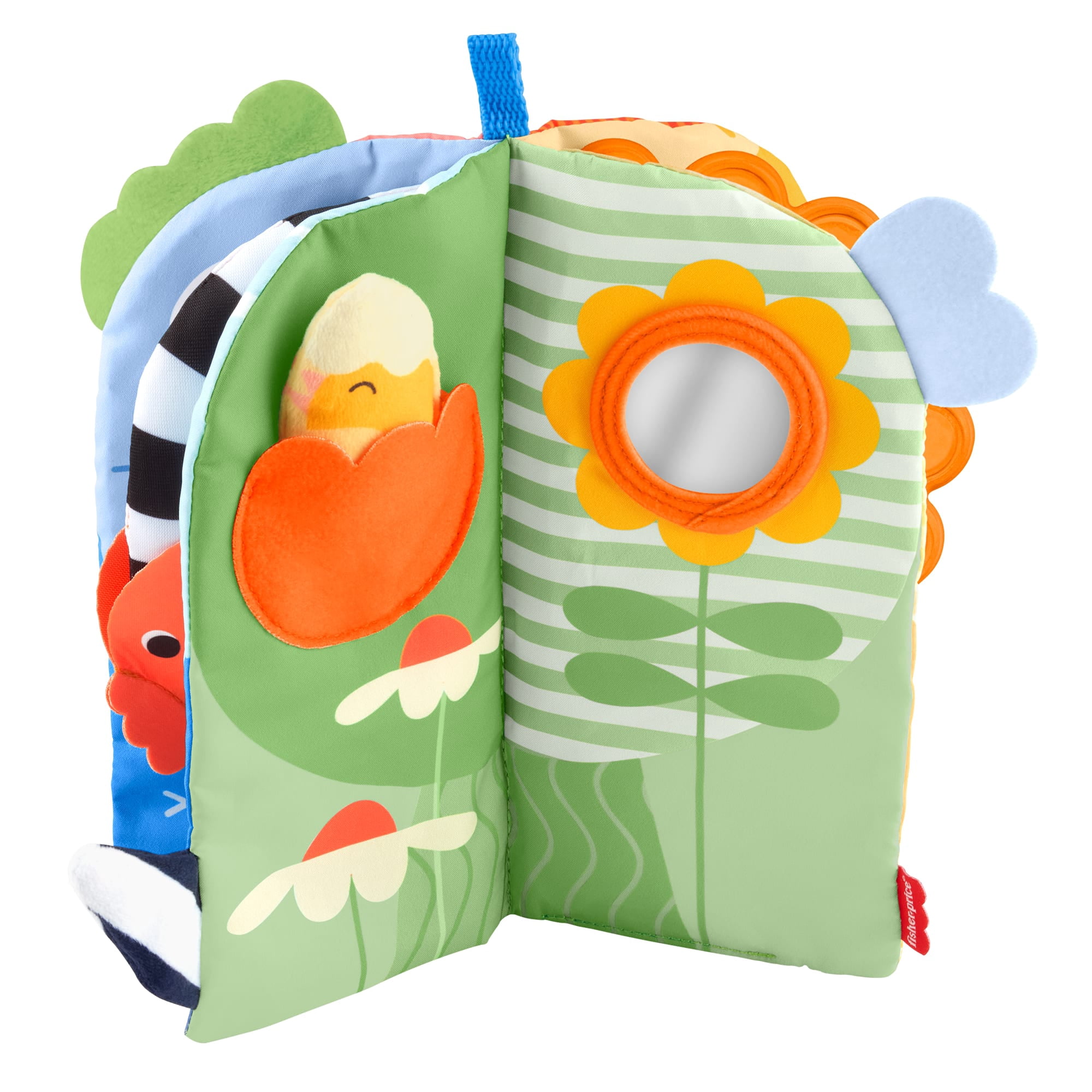Fisher-Price Sensory Seasons Soft Book, Newborn Tummy Time Busy Activity for Baby Ages 0+ Months