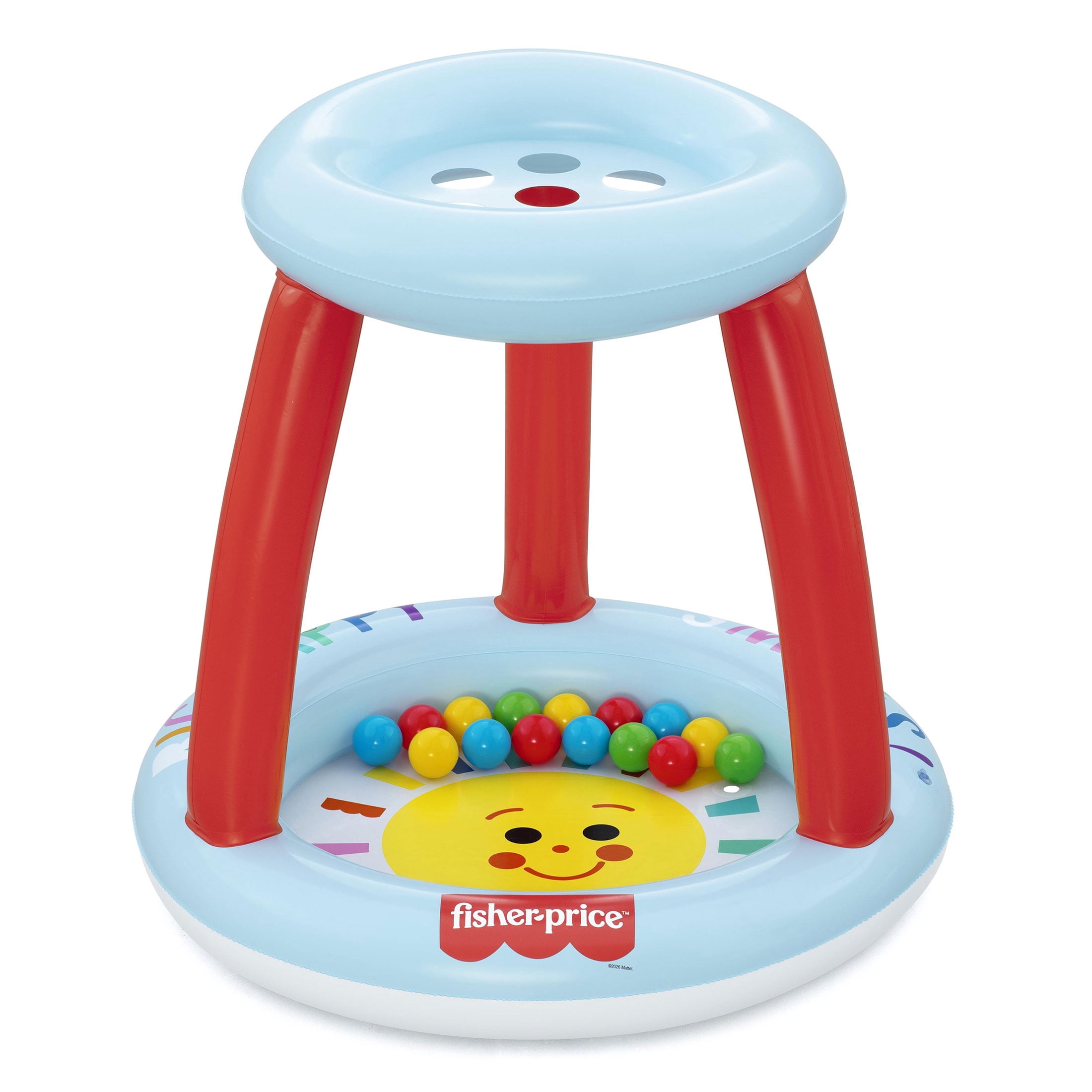 Fisher-Price Lil Sunshine Inflatable Indoor and Outdoor Ball Pit with 15 Play Balls