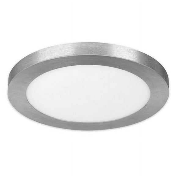 FP13-4WY-NK 13 x 1 in. 15W Round Flat Panel LED Light Fixture with Selectable Color Temperatures, Nickel