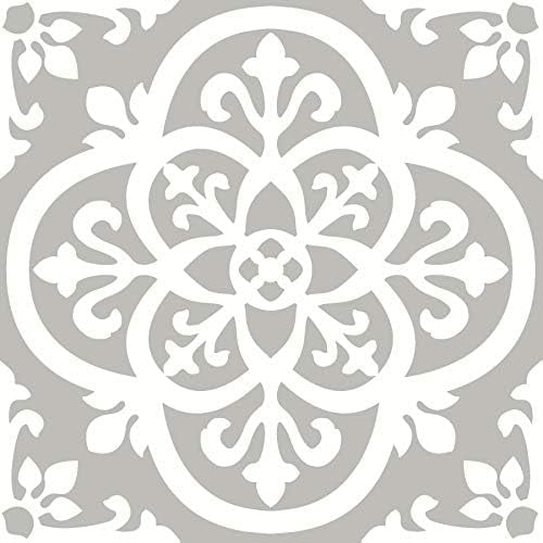 FP2942 Medina Peel & Stick Floor Tiles, Grey