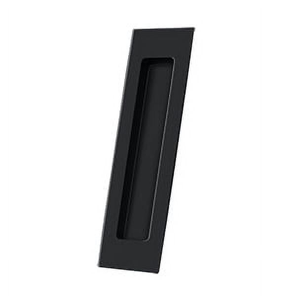 Flat Black Solid Brass Rectangular Flush Pull Handle
