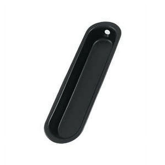 FP828U19 4" x 1" Oval Flush Pull - Matte Black