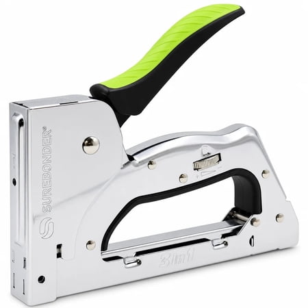 Surebonder 3-in-1 Staple Gun, Heavy Duty All Steel Construction, Comfortable Grip - Drives Narrow Crown Staples, Brads & Pin Nails - For DIY, Décor, Repairs, Carpentry & More - TOOL ONLY (5600)