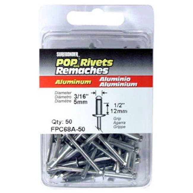 FPC FPC68A-50 Surebonder 50 Pack Long Aluminum Rivet