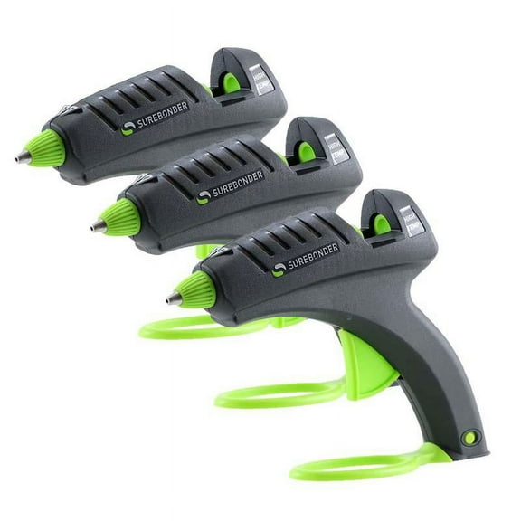 Surebonder Plus Series High-Temp Standard Hot Glue Gun Black Lime Green  3/Bundle(FPRH270F-3)