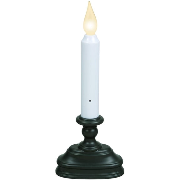 FPC1320A-6 Battery Operated LED Window Candle with New Hot Spot Technology and Dusk to  Sensor and Choice of White of Amber Flame, Aged Bronze/Black Finish (Pack of 6)