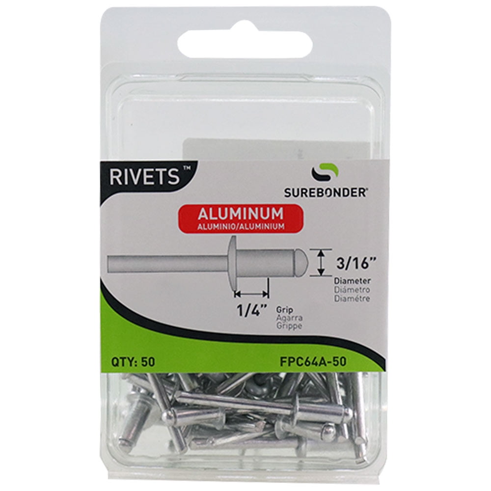 FPC64A Short Aluminum Rivets - 3/16