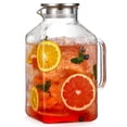 thumbnail image 1 of FPCYCG 1 Gallon Glass Pitcher with Lid and Handle,Water Pitcher Coffee Beverage Serveware Iced Tea Pitcher,Glass Jug Carafe Infuser for Fridge Hot/Cold Drinks, 1 of 6