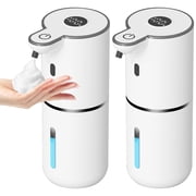 FPCYCG 2pcs Automatic Liquid Soap Dispenser,Soap Dispenser 12.8oz/380ML Rechargeable Wall Mount Touchless Hand Soap Dispenser for Bathroom Kitchen