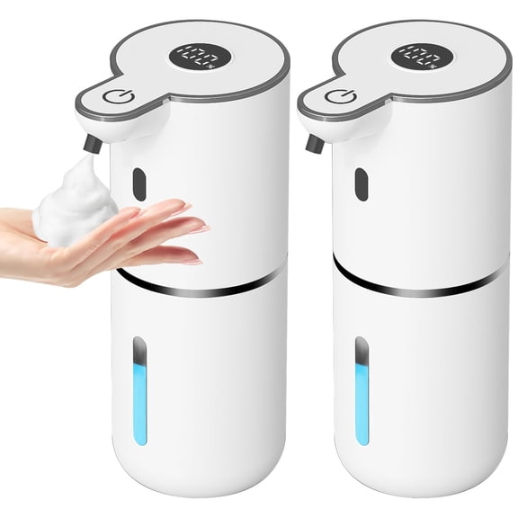 FPCYCG 2pcs Automatic Liquid Soap Dispenser,Soap Dispenser 12.8oz/380ML Rechargeable Wall Mount Touchless Hand Soap Dispenser for Bathroom Kitchen
