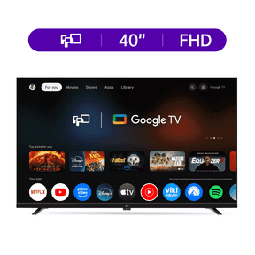 FPD 40-inch Smart TV, 1080P Fhd LED Google TV with Google Play/Cast, Google Assistant Voice Control, Dolby Audio, HDR10, Flat Screen