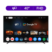 FPD 40-inch Smart TV, 1080P Fhd LED Google TV with Google Play/Cast, Google Assistant Voice Control, Dolby Audio, HDR10, Flat Screen