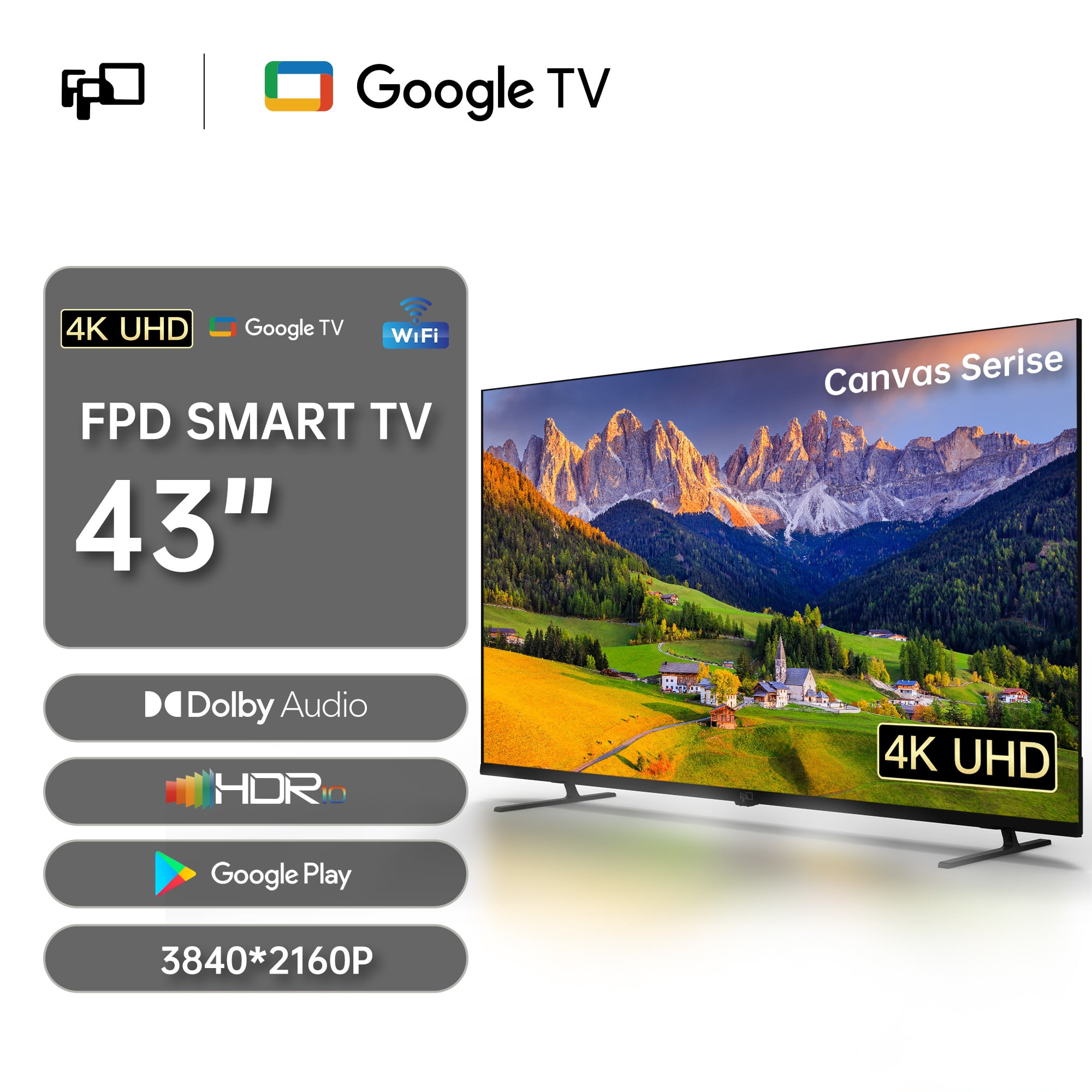 FPD 43 inch 4K UHD Smart Google TV 2025 Model Built-in HDR10