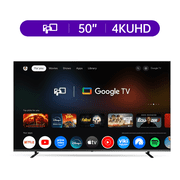 FPD 50-inch Smart TV, 4K UHD Google TV with Google Play Built-in Google Cast , Dolby Audio, Hdr 10, Flat Television with Assistant Voice Control