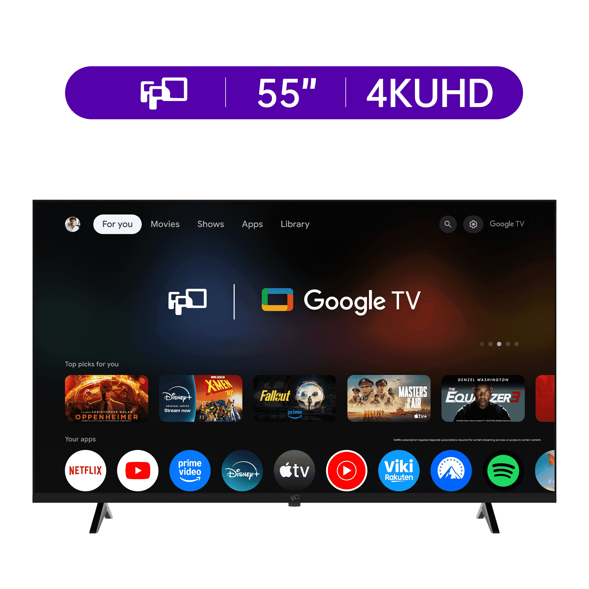 Google TV キャンバスシリーズ 55インチ 4K UHD FPD-55-4K-UHD-LED-Google-Smart