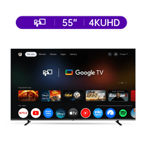 FPD 55 inch Smart TV, 4K UHD Google TV with Google Play Built in Chromecast , Dolby Audio, Hdr 10, Flat Television with Assistant Voice Control
