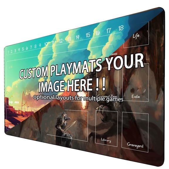 FPGIYXK FPGI-PM1 Custom Playmat for Card Games with Non-Slip Surface and Tournament-Ready Design