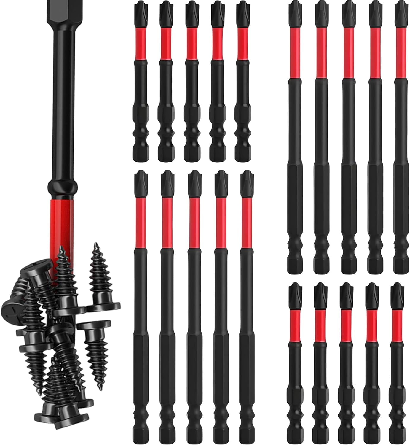 FPH2 Impact Screwdriver Bit Set for Electricians,Fph2 Screwdriver,S2 Steel 65mm & 110mm,1/4 Inch Hex Shank Magnetic Cross Slot Screw Driver Drill Bits Used on Circuit Breakers