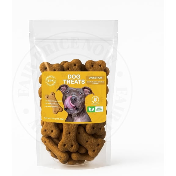 FPN Vegan Dog Treats for Digestive Support – 7 oz | Pumpkin, Fennel & Licorice | Grain-Free Superfood Biscuits | Prebiotic, Natural, Hypoallergenic | All Breeds