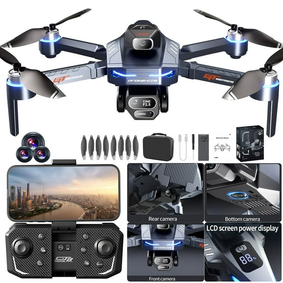 FPV Brushless Drone w/ Follow Me & Obstacle Avoidance - 1080P Camera, WiFi FPV, Foldable, Includes Storage Bag