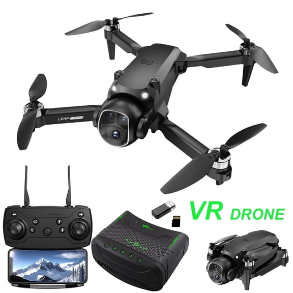 FPV Brushless Drone with VR Goggles, Camera, Altitude Hold, Obstacle Avoidance, with 2 Batteries and Carry Case for Beginners and Teens