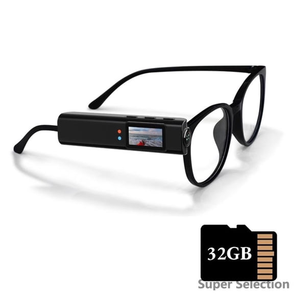 FPV Camera Glasses, 2.7K HD Smart Glasses With WiFi, Hands-Free Video Recording Camera For Travel Vlog, Sports, Compatible With IOS & Android, Includes Blue Light Glasses