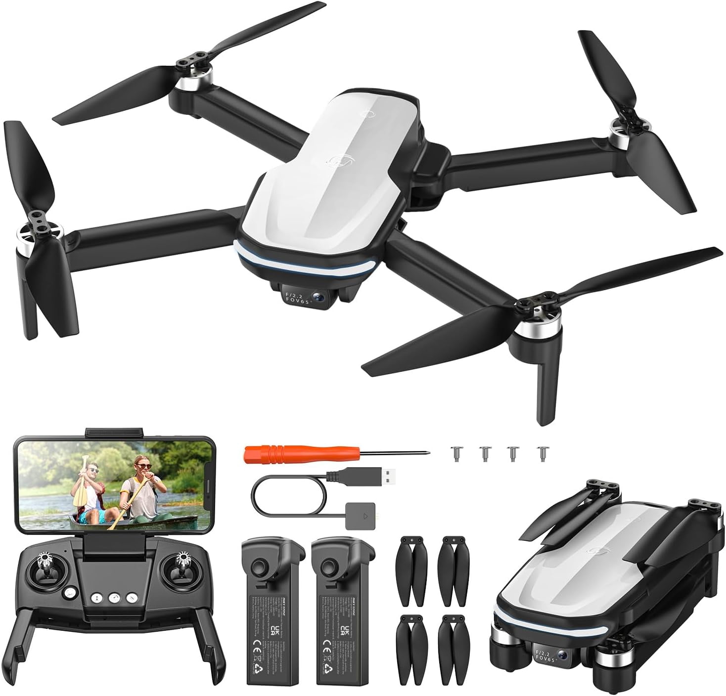FPV Drone with 1080P HD Camera for Beginner Adults and Kids, HS280D ...