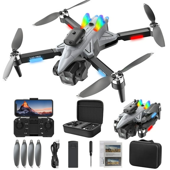 FPV Drone With Spray Function ESC Camera Brushless Motor Drones 2.4G RC Quadcopter With Cool LED Lights Altitude Hold Obstacle Avoidance For Adults