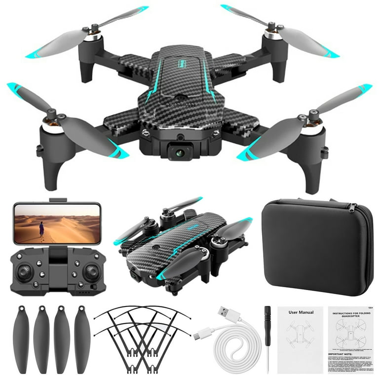 FPV Drone with Two Directions ESC Camera Brushless Motor Drones 2.4G RC Quadcopter with Cool LED Lights Altitude Hold Obstacle Avoidance for Adults