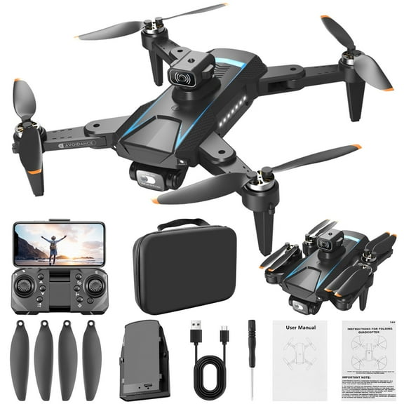 FPV Drone With Two Directions ESC Camera Brushless Motor Drones 2.4G RC Quadcopter With Cool LED Lights Altitude Hold Obstacle Avoidance For Adults