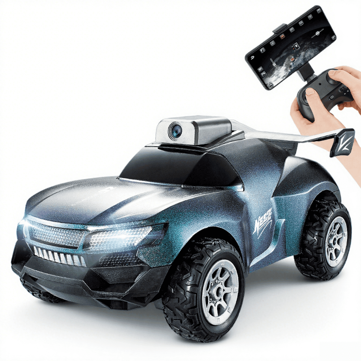 Remote Control Car with 1080P Camera, RC Drift Car with Adjustable Electric High Speed for Kids Adults Gifts(Blue)