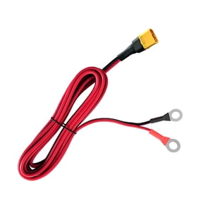 FPV Support Power Cable with Plug and 8 mm Terminal Eyelets, 12 AWG Wiring for Portable Field Equipment