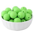 FPWNGL 500Pcs 12mm Silicone Beads Baby Round Beads Teether Food Grade