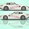 FPWNGL Cherry Blossom Pink Car Wrap Sticker Flower GM Wrap High Quality