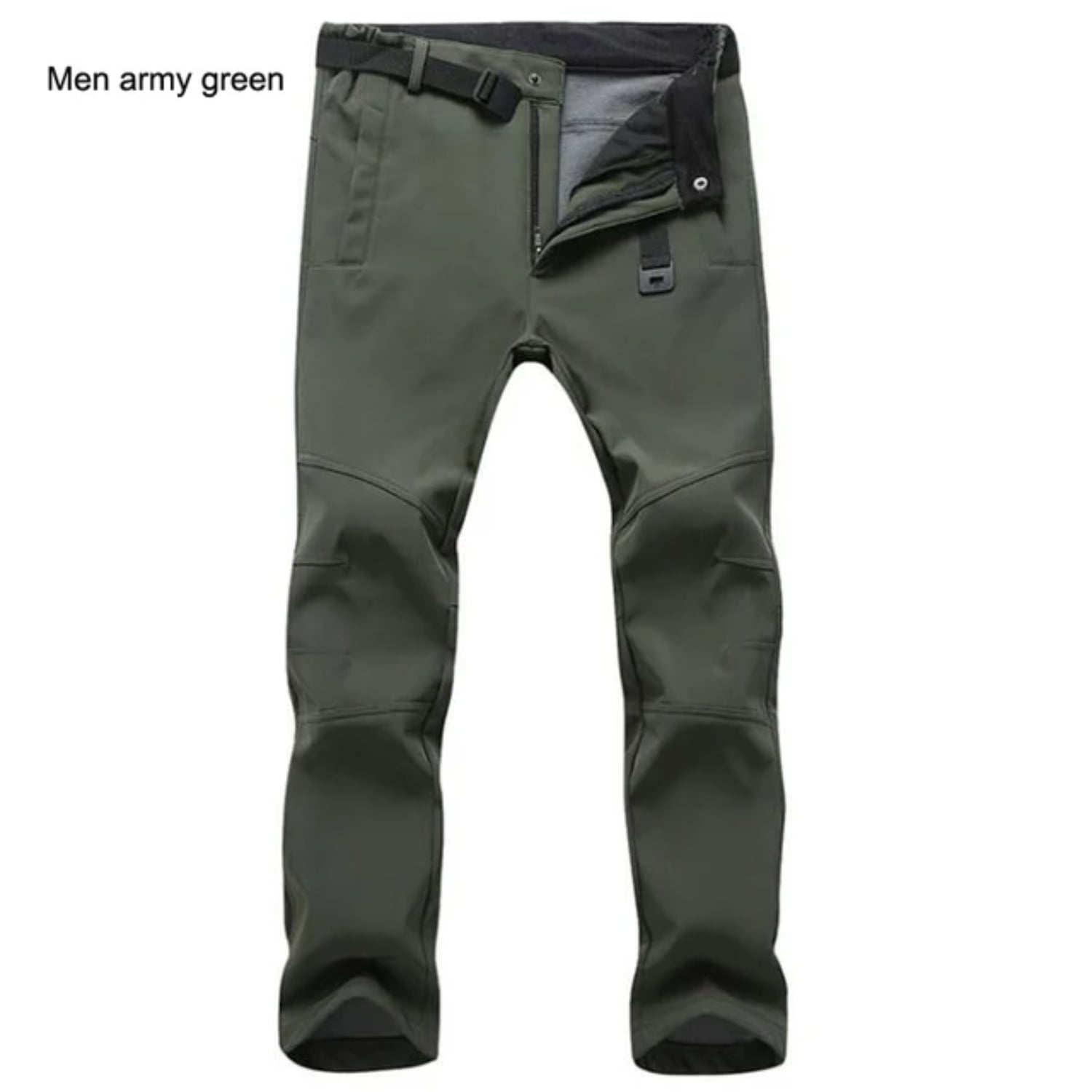 FPWNGL Fleece Warm Pants Soft Shell Waterproof Windproof Hiking Camping