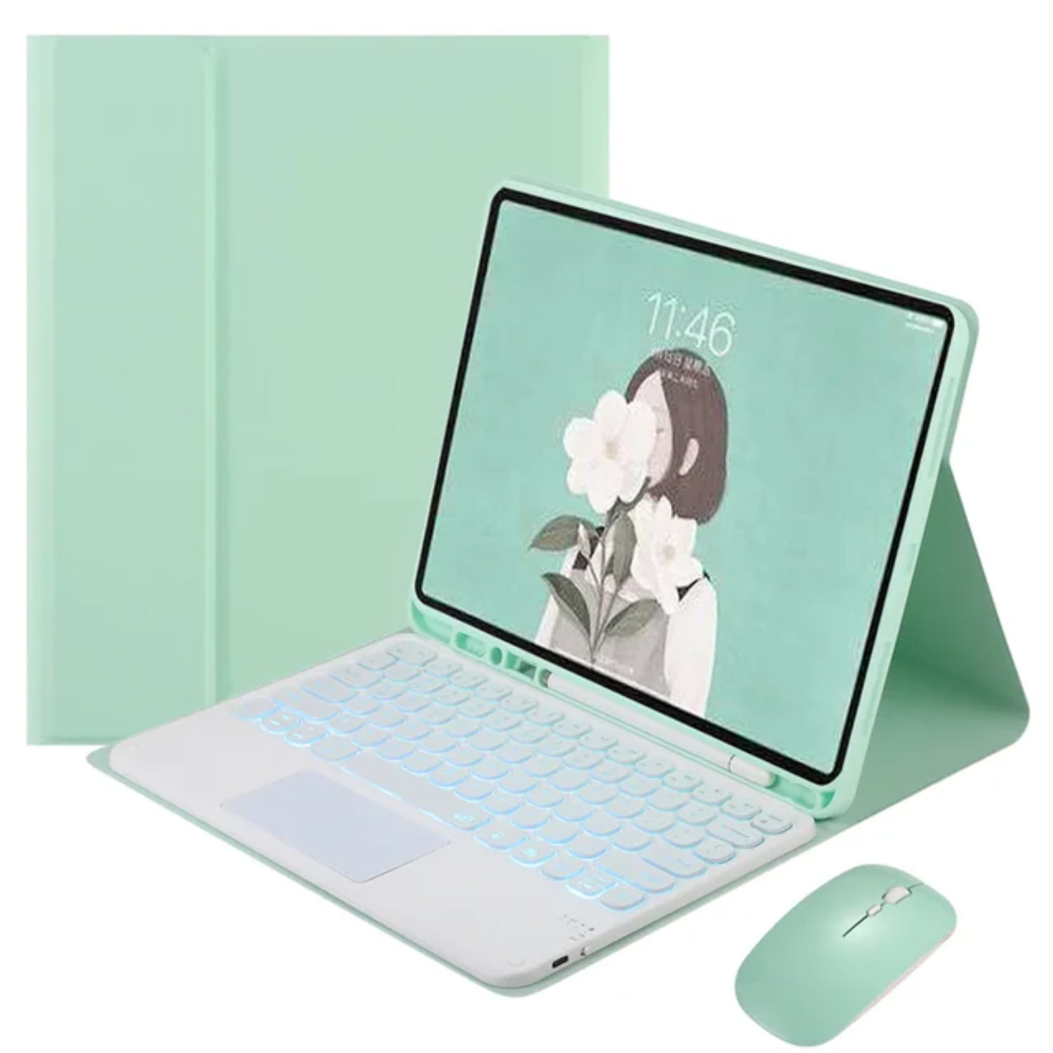 FPWNGL Tab S9 Ultra Keyboard Case with Backlit Touchpad Keyboard 14.6‘‘ Cover