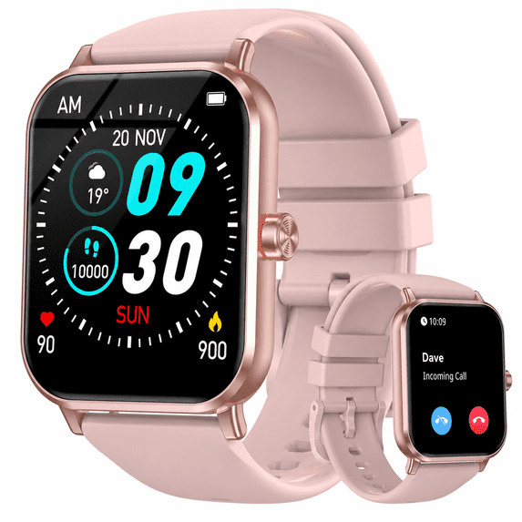 FPZMIU 1.83" Display Smart Watch, High-Definition Fitness Watch with Always-On Touchscreen for Men Women, Pink