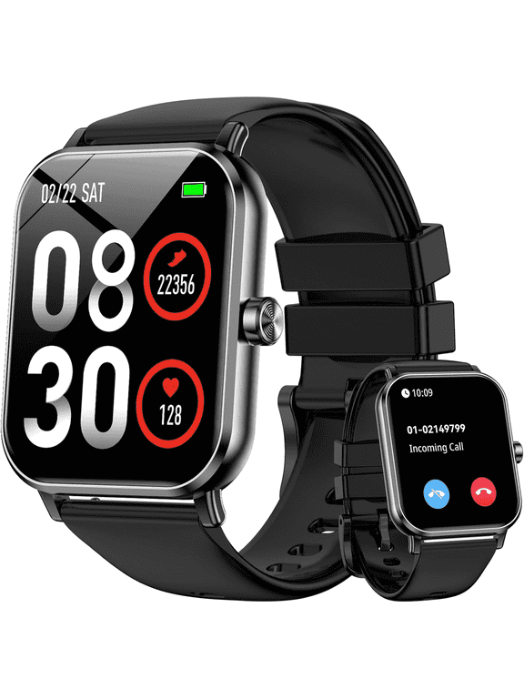 Smart Watch for Men Women ,1.85" HD Touch Screen Smart Watches,130+ Sport Modes Fitness with Android and IPhone(Black)