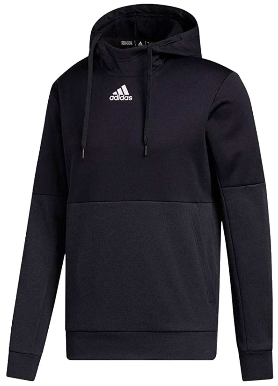 Adidas Men's Team Issue Training Pullover Hooded Sweatshirt Black/White (M)  