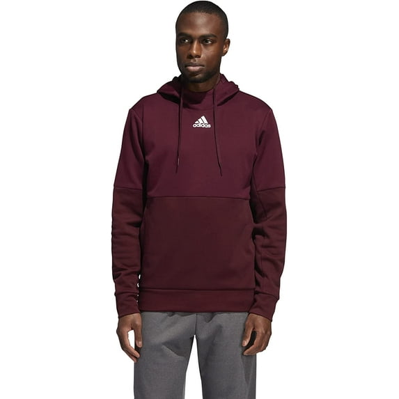 FQ0163 Adidas Men's Team Issue Pullover Collegiate Burgundy/White M