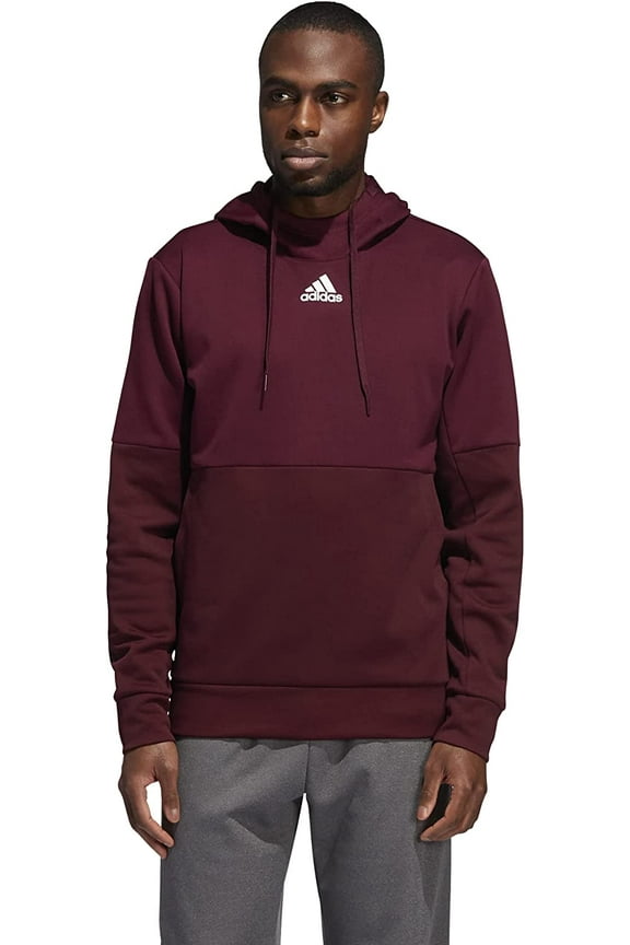 FQ0163 Adidas Men's Team Issue Pullover Collegiate Burgundy/White XL