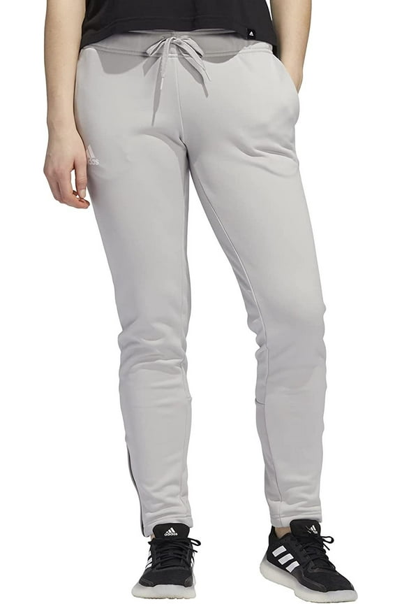 FQ0222 Adidas Womens Team Issue Tapered Pants Grey/White S