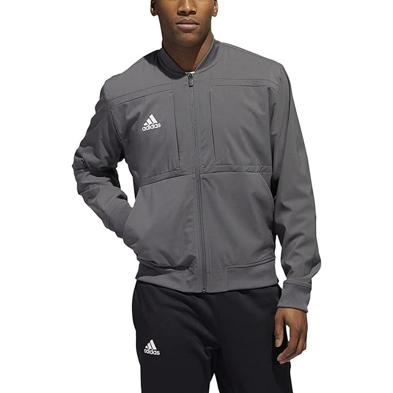 FQ1279 Adidas Urban Bomber Jacket Men's Casual Grey Five FQ1279 Adidas Urban Bomber Jacket Men's Casual Grey Five